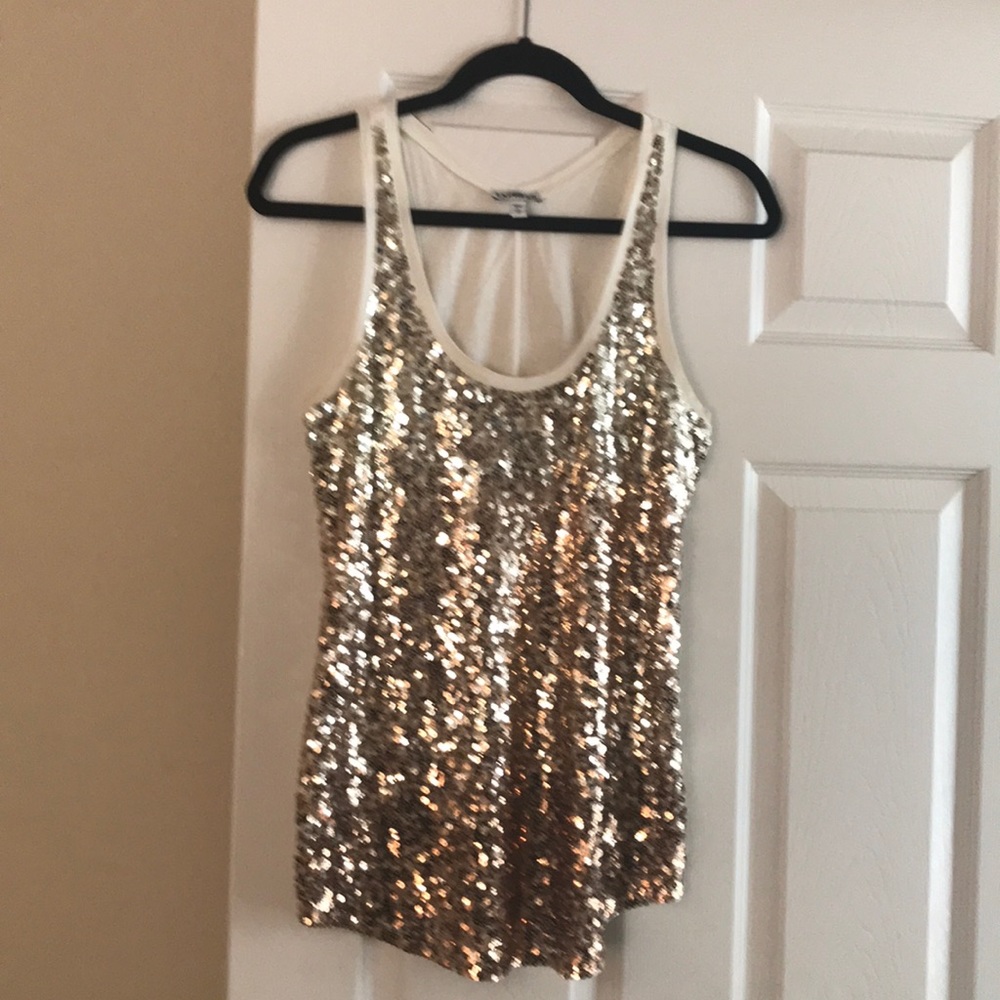 Gold Sequined tank top